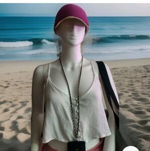 HELEN KAMINSKIMai$345. Helen Kaminski Raffia Brim & Pink Shiffon Hat